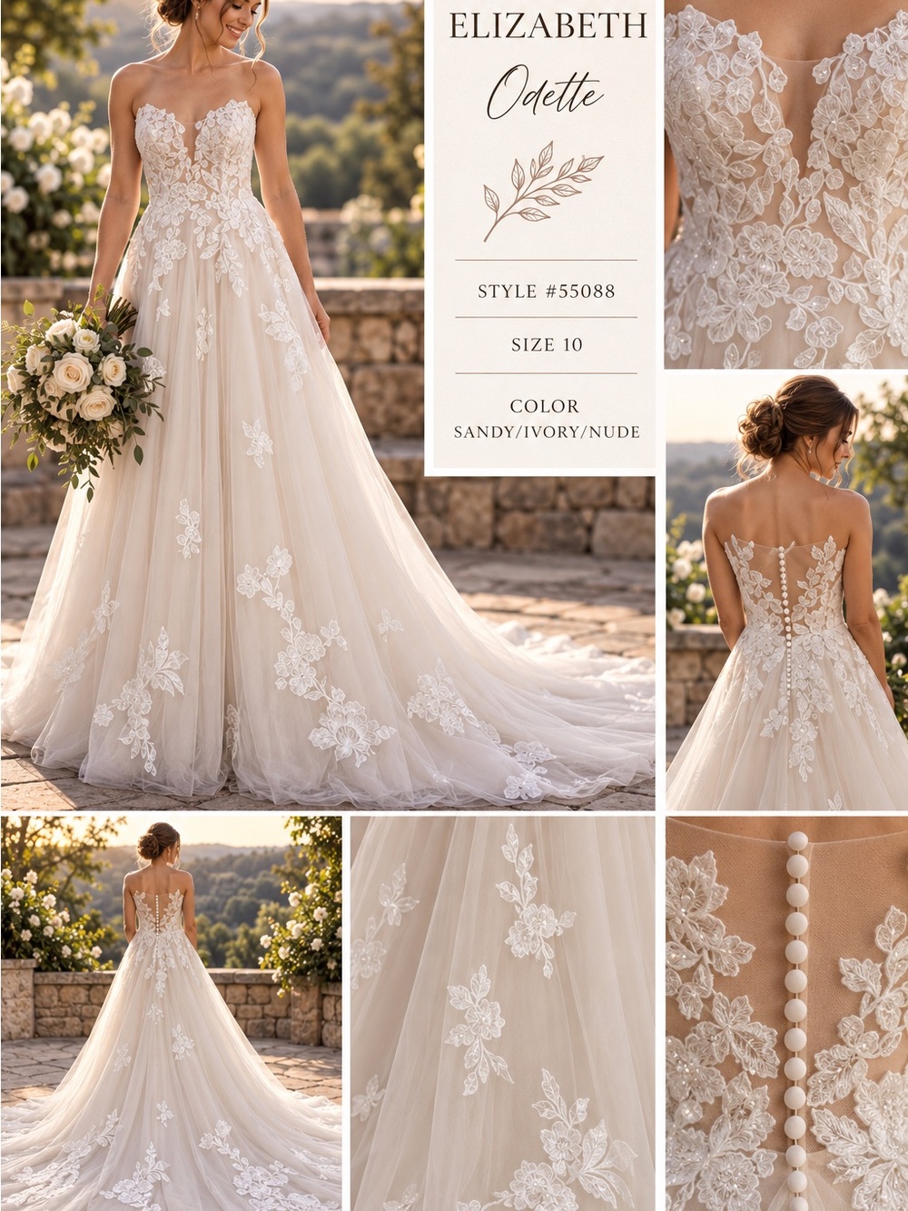 Kathryn Elizabeth “Odette” Wedding Gown – Size 10